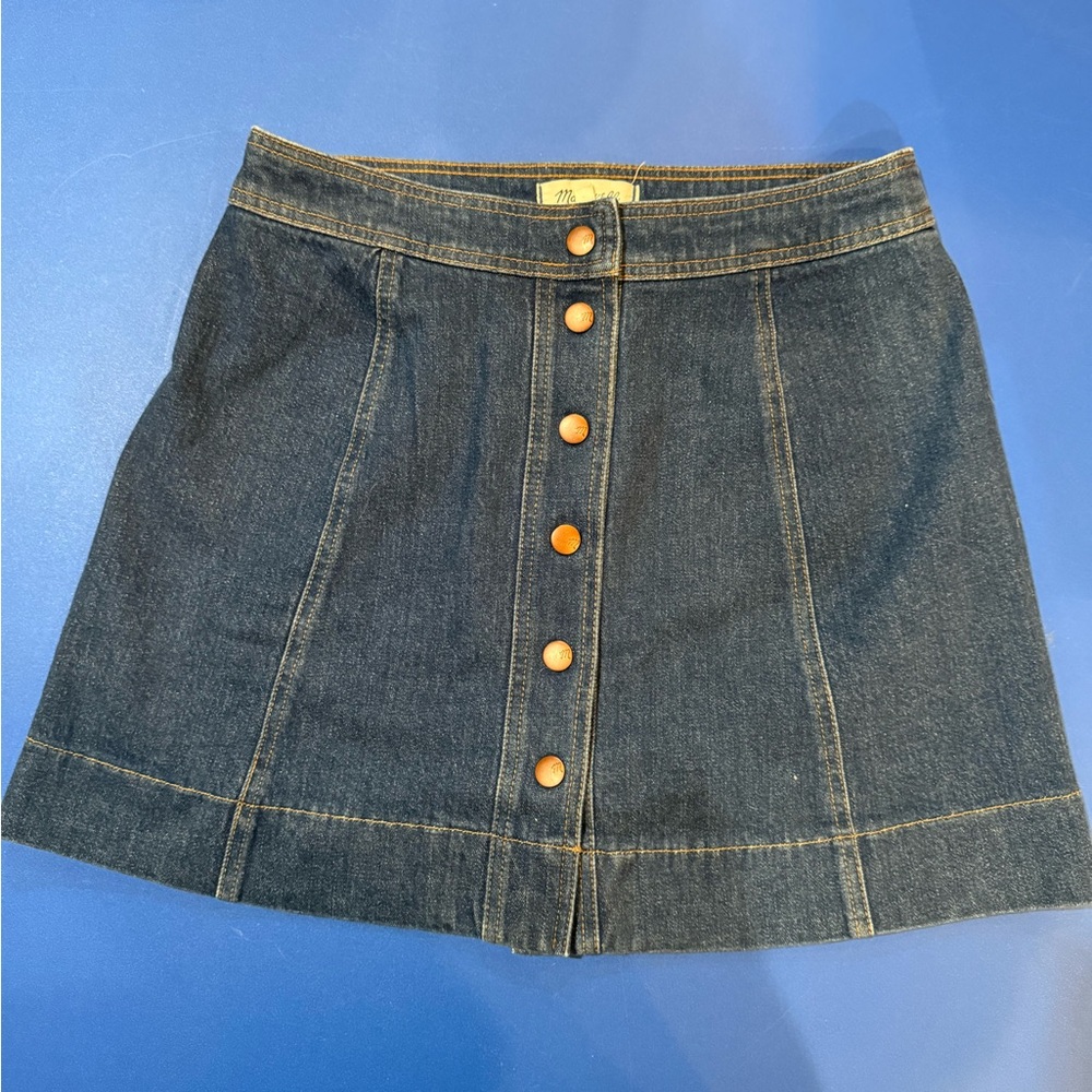 Madewell Dark Blue Denim Mini Skirt